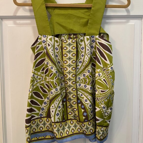 Banana Republic Green Summer Blouse Size - Small (Petite) - Picture 2 of 4